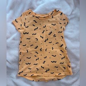 Playful Orange Kids' T-Shirt with Pocket